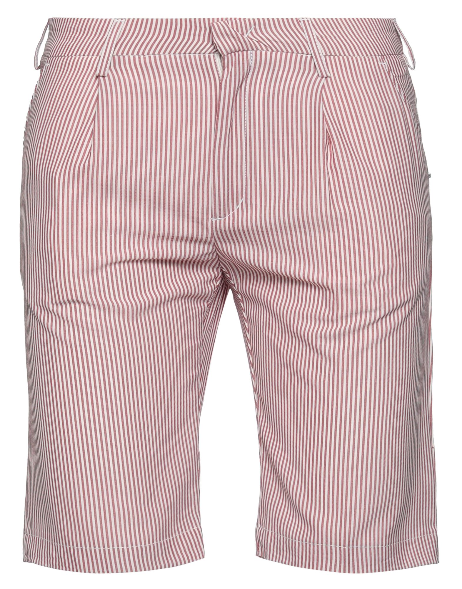 Coroglio By Entre Amis Man Shorts & Bermuda Shorts Brick Red Size 35 Polyester, Virgin Wool, Elastan