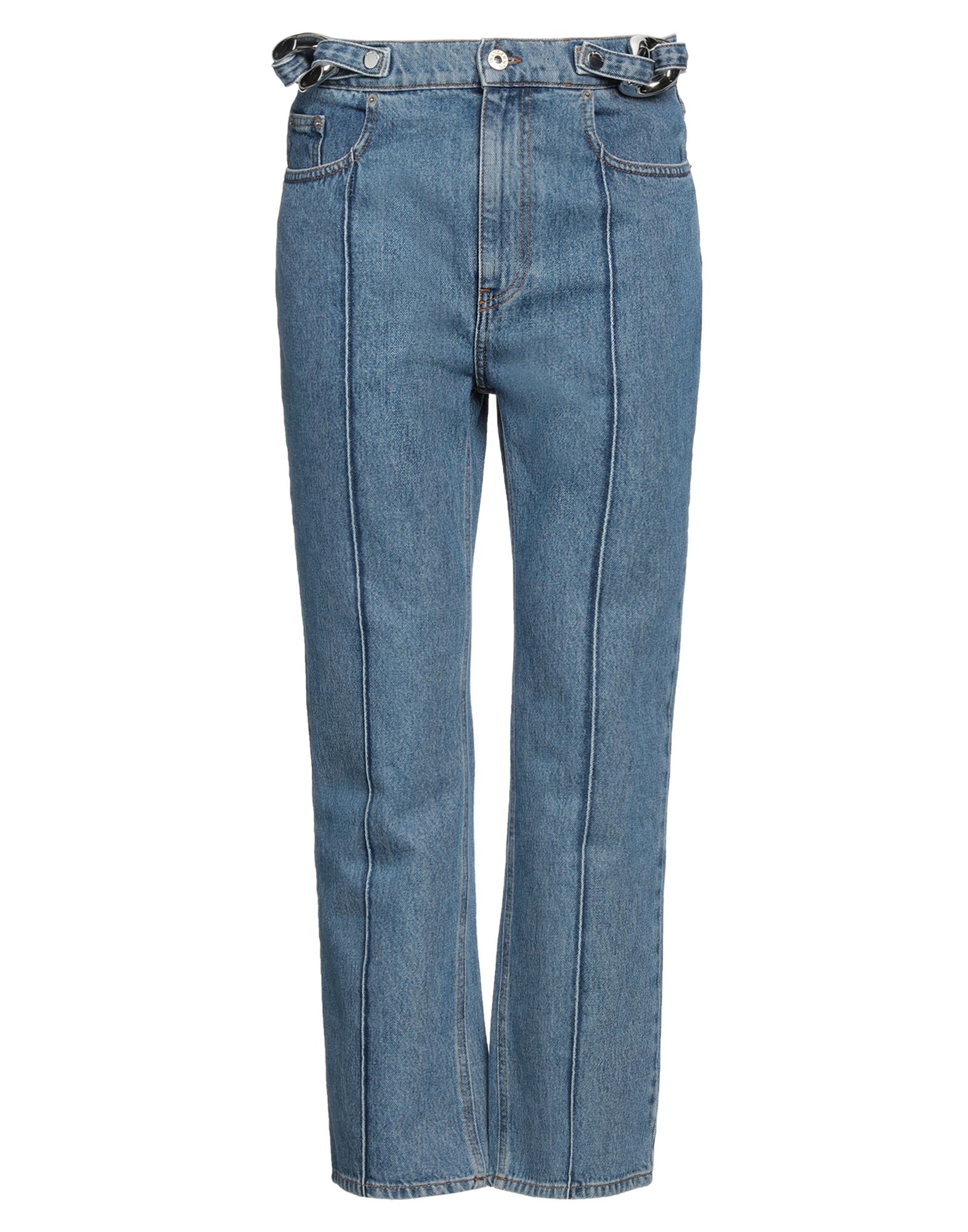 Shop Jw Anderson Man Jeans Blue Size 32 Cotton