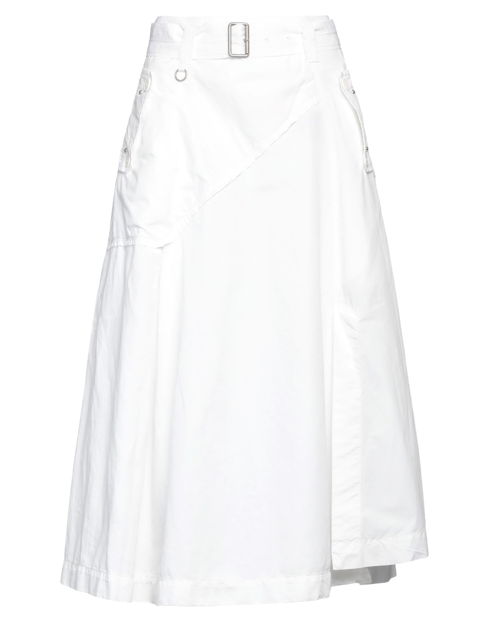 High Midi Skirts In White