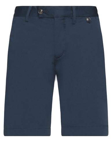 Liu •jo Man Man Shorts & Bermuda Shorts Navy Blue Size 26 Cotton, Elastane In Navy Blue