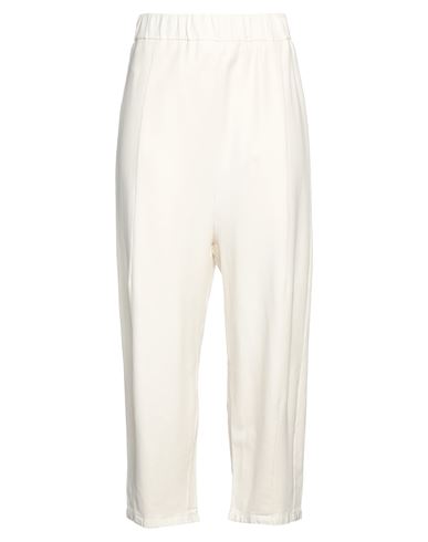 Alessia Santi Woman Pants Cream Size 2 Cotton, Elastane In White
