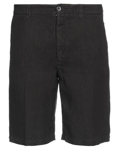 120% Man Shorts & Bermuda Shorts Black Size 36 Linen