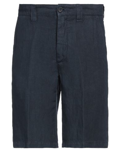 120% Lino Man Shorts & Bermuda Shorts Navy Blue Size 28 Linen