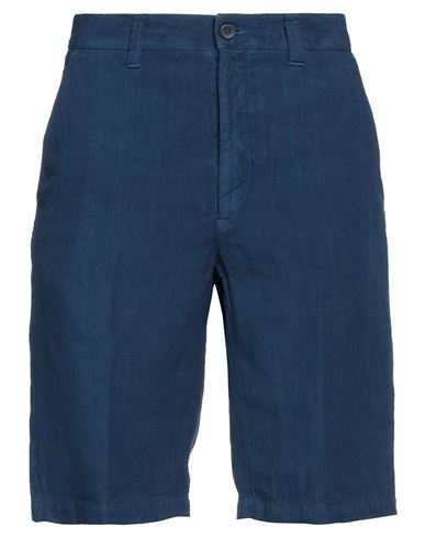 120% Lino Man Shorts & Bermuda Shorts Midnight Blue Size 28 Linen