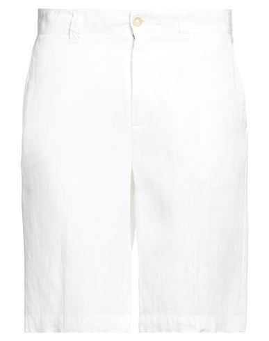 120% Lino Man Shorts & Bermuda Shorts White Size 36 Linen