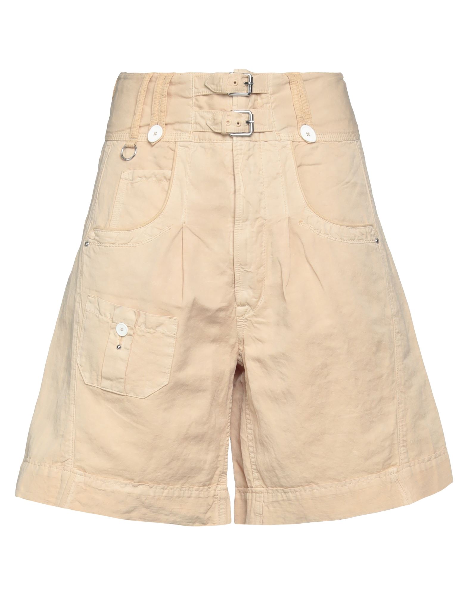 High Woman Shorts & Bermuda Shorts Sand Size 8 Hemp, Cotton, Cupro In Beige