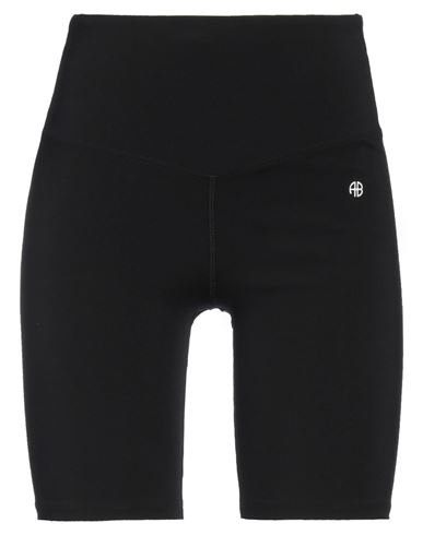 ANINE BING ANINE BING WOMAN SHORTS & BERMUDA SHORTS BLACK SIZE XS POLYAMIDE, ELASTANE 