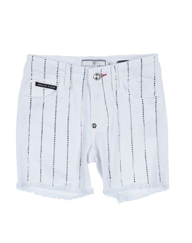 Philipp Plein Toddler Girl Denim Shorts White Size 4 Cotton, Elastane In White
