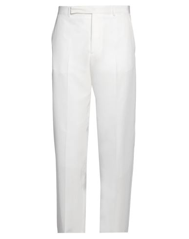 Shop Emporio Armani Man Pants White Size 36 Cotton, Silk