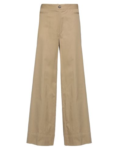 Millenovecentosettantotto Woman Pants Camel Size 4 Cotton, Elastane In Brown