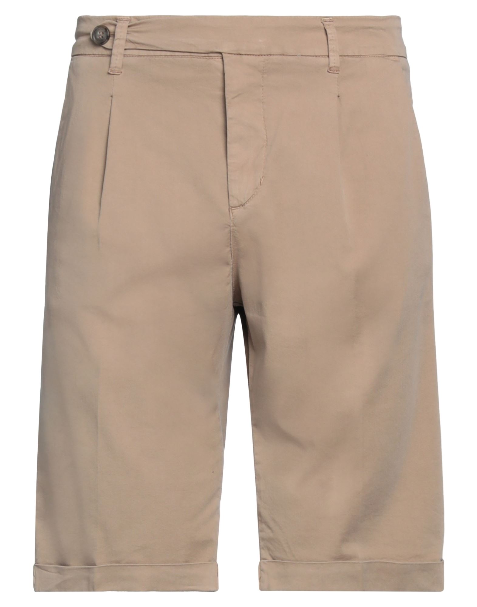 Alpha Studio Man Shorts & Bermuda Shorts Sand Size 36 Cotton, Viscose, Elastane In Beige