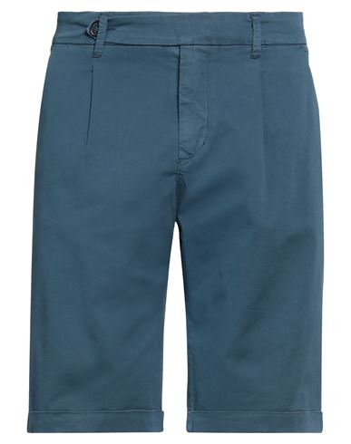 Shop Alpha Studio Man Shorts & Bermuda Shorts Slate Blue Size 30 Cotton, Viscose, Elastane