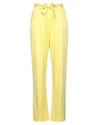Gaelle Paris Gaëlle Paris Woman Pants Yellow Size 4 Cotton, Viscose, Elastane