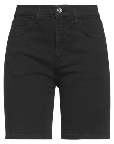 Liu •jo Woman Denim Shorts Black Size 29 Cotton, Elastane