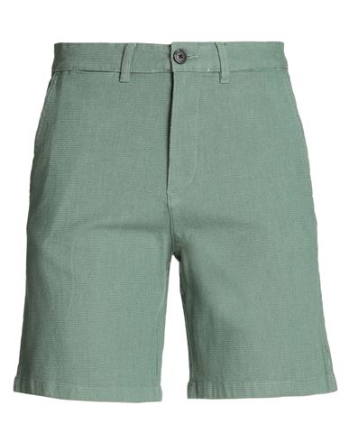 Selected Homme Man Shorts & Bermuda Shorts Dark Green Size S Cotton, Elastane