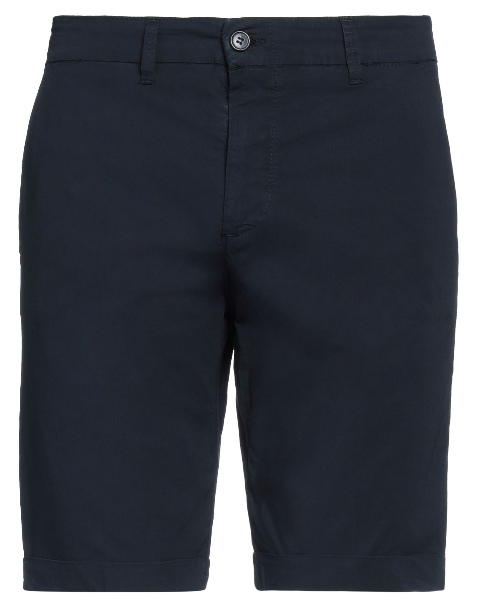 Alpha Studio Man Shorts & Bermuda Shorts Midnight Blue Size 30 Cotton, Elastane