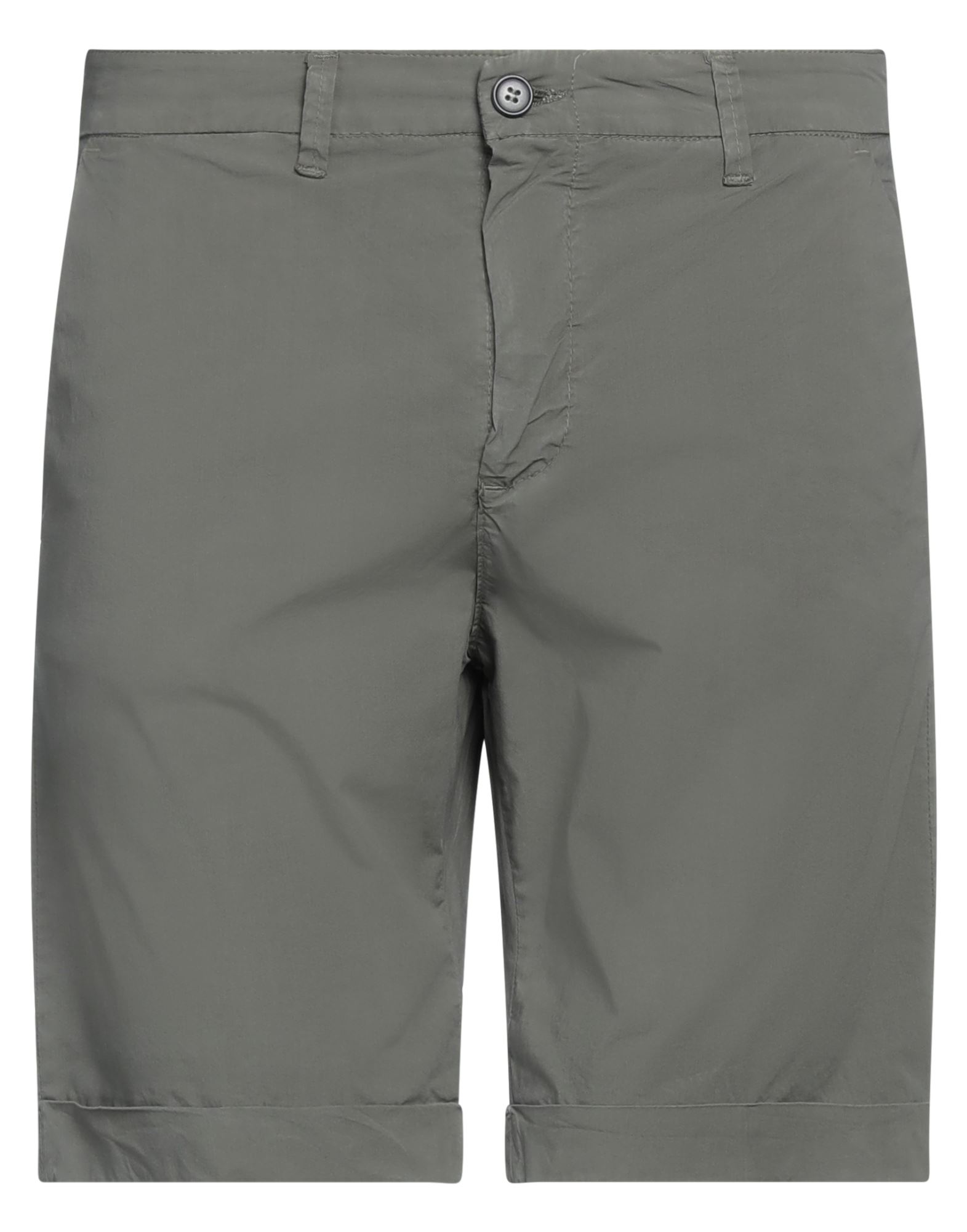 Alpha Studio Man Shorts & Bermuda Shorts Military Green Size 30 Cotton, Elastane