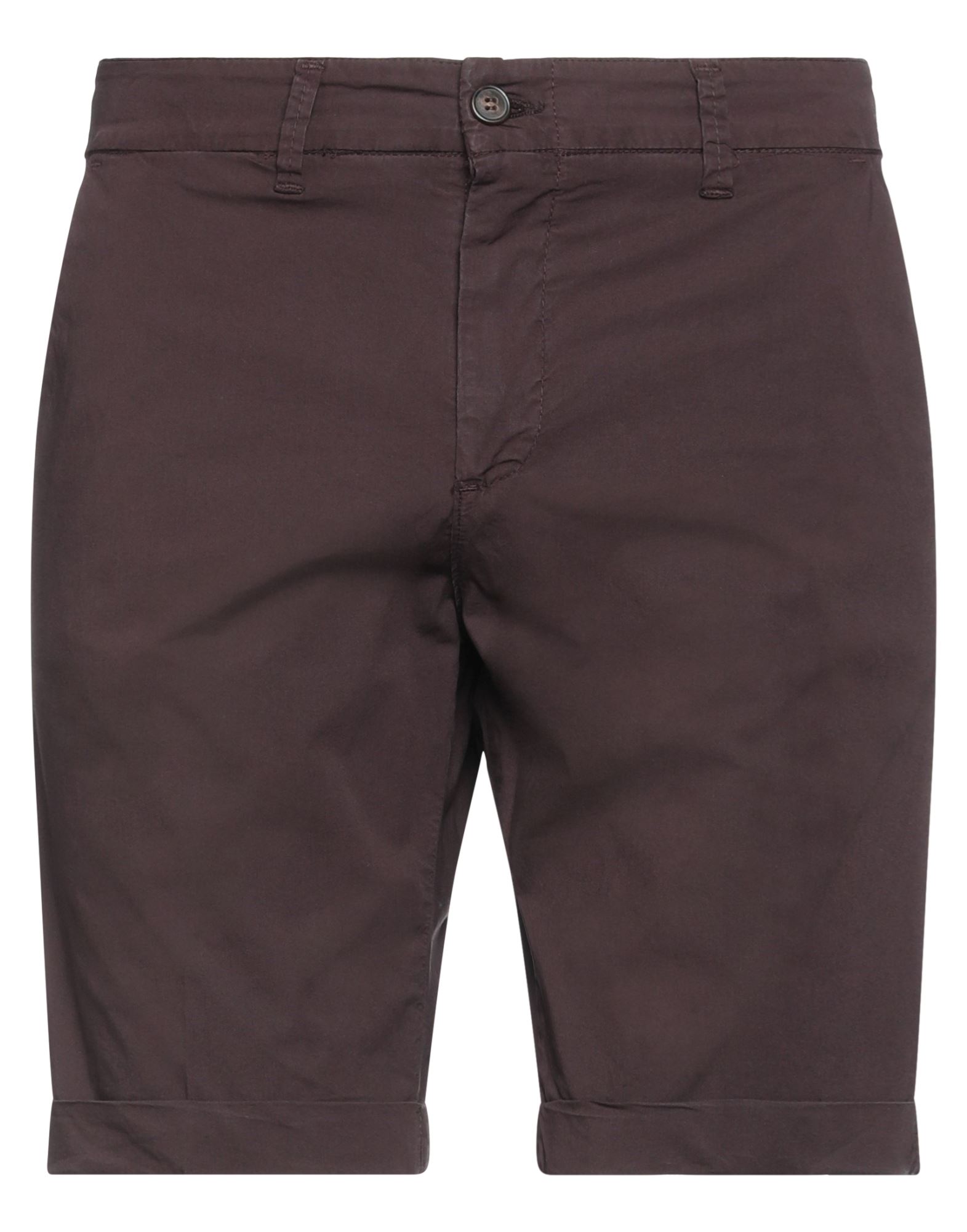 Alpha Studio Man Shorts & Bermuda Shorts Cocoa Size 38 Cotton, Elastane In Brown