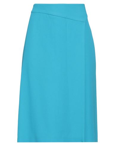 Alberta Ferretti Woman Midi Skirt Turquoise Size 10 Acetate, Viscose In Blue