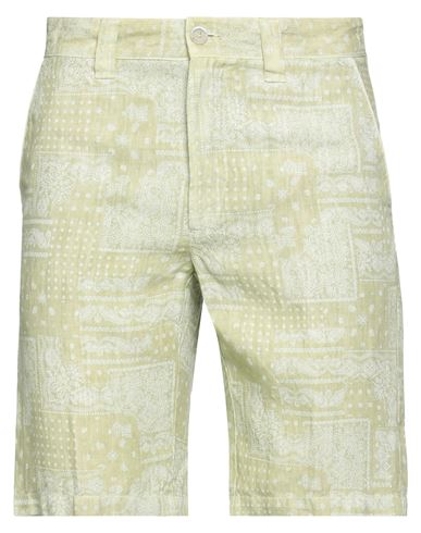 120% Lino Man Shorts & Bermuda Shorts Light Green Size 40 Linen