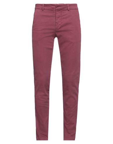 Rossopuro Man Pants Burgundy Size 30 Cotton, Elastane In Red