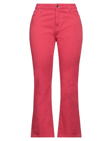 True Nyc Woman Pants Coral Size 26 Cotton, Elastane In Red