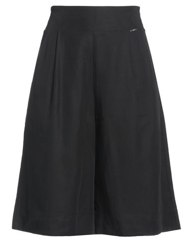 Shop Liu •jo Woman Cropped Pants Black Size 6 Lyocell, Linen