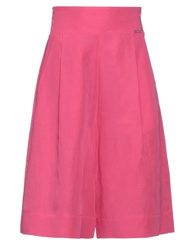 Liu •jo Woman Cropped Pants Fuchsia Size 6 Lyocell, Linen In Pink