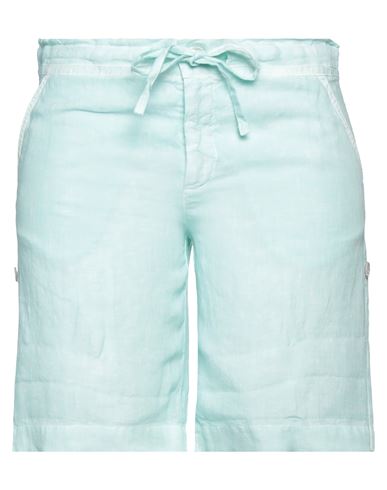 120% Lino Woman Shorts & Bermuda Shorts Light Green Size 8 Linen