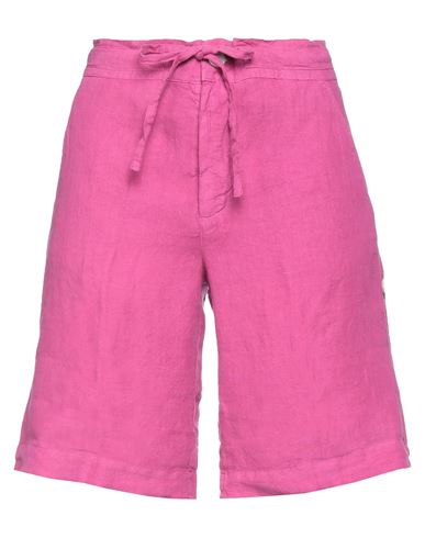 120% Lino Woman Shorts & Bermuda Shorts Magenta Size 2 Linen
