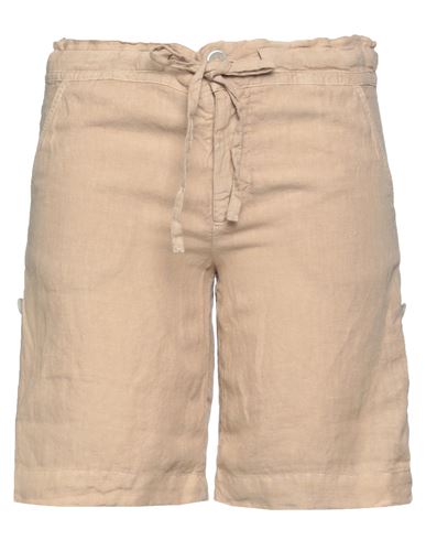 120% Lino Woman Shorts & Bermuda Shorts Sand Size 2 Linen In Beige