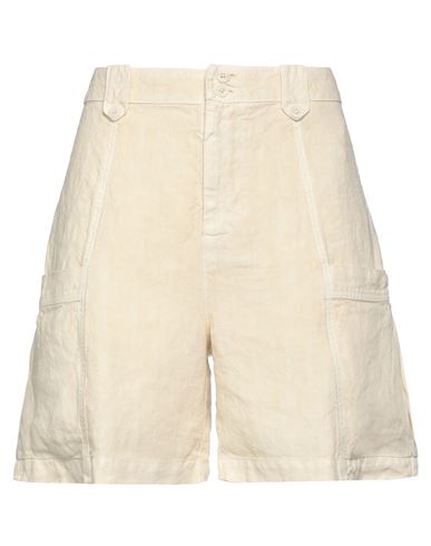 120% Lino Woman Shorts & Bermuda Shorts Beige Size 6 Linen