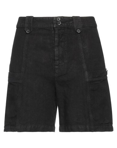 120% Woman Shorts & Bermuda Shorts Black Size 14 Linen