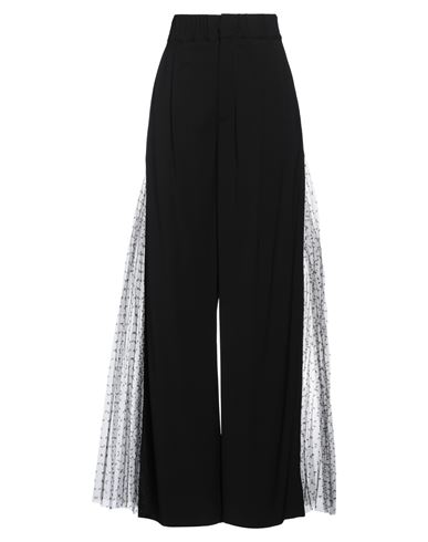 Red Valentino Woman Pants Black Size 6 Viscose, Virgin Wool, Elastane, Polyester In Black
