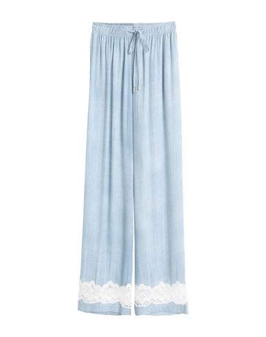 Ermanno Scervino Woman Pants Sky Blue Size 10 Viscose In Blue