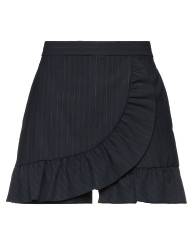 Red Valentino Woman Mini Skirt Midnight Blue Size 6 Polyester, Virgin Wool, Elastane