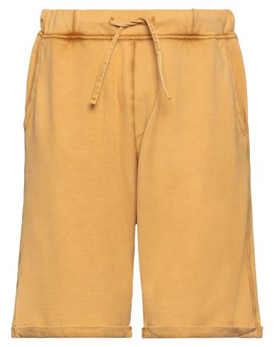 Alpha Studio Man Shorts & Bermuda Shorts Ocher Size 32 Cotton In Yellow