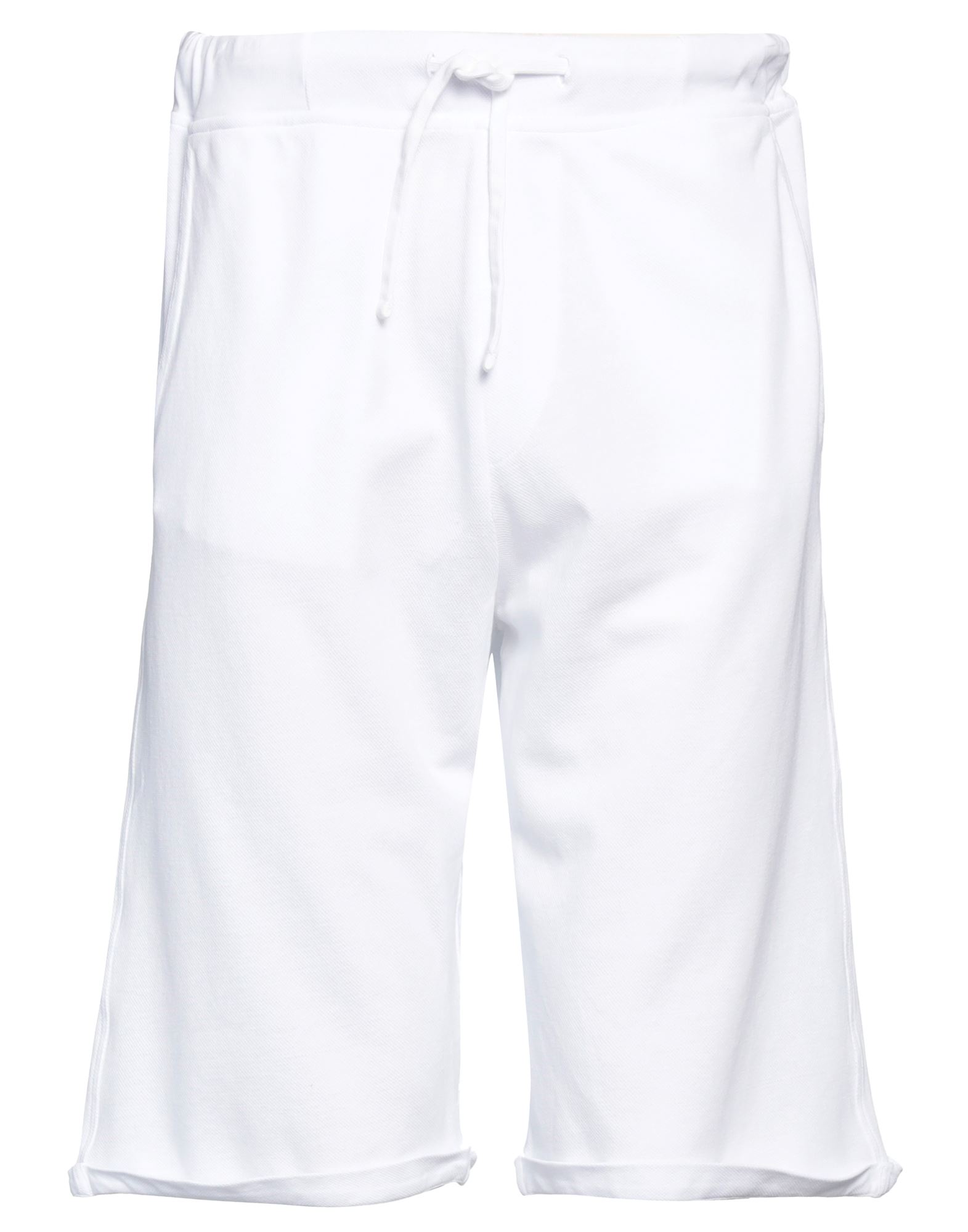 Alpha Studio Man Shorts & Bermuda Shorts White Size 34 Cotton