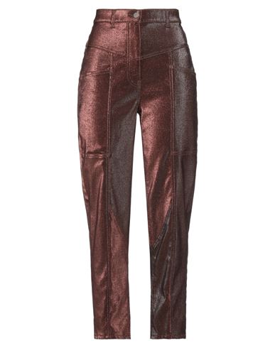 Circus Hotel Woman Pants Cocoa Size 4 Cotton, Polyester, Elastane In Brown
