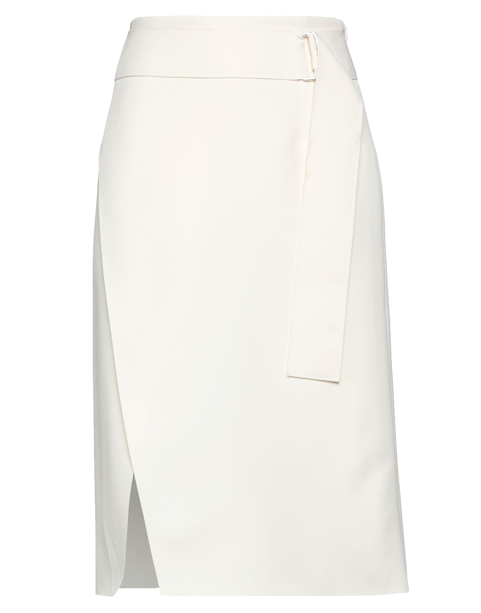 LIVIANA CONTI LIVIANA CONTI WOMAN MIDI SKIRT IVORY SIZE 6 POLYESTER, ELASTANE