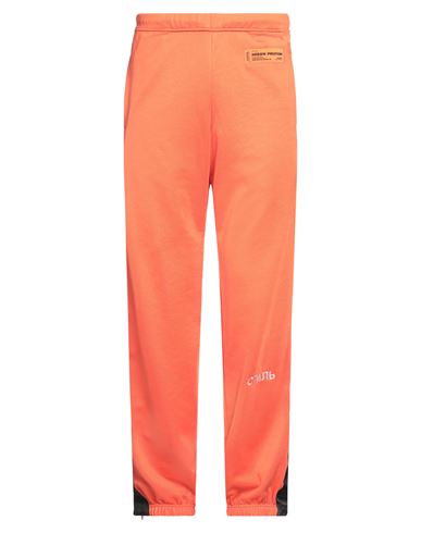 Heron Preston Man Pants Orange Size S Polyester, Cotton, Polyamide In Multi