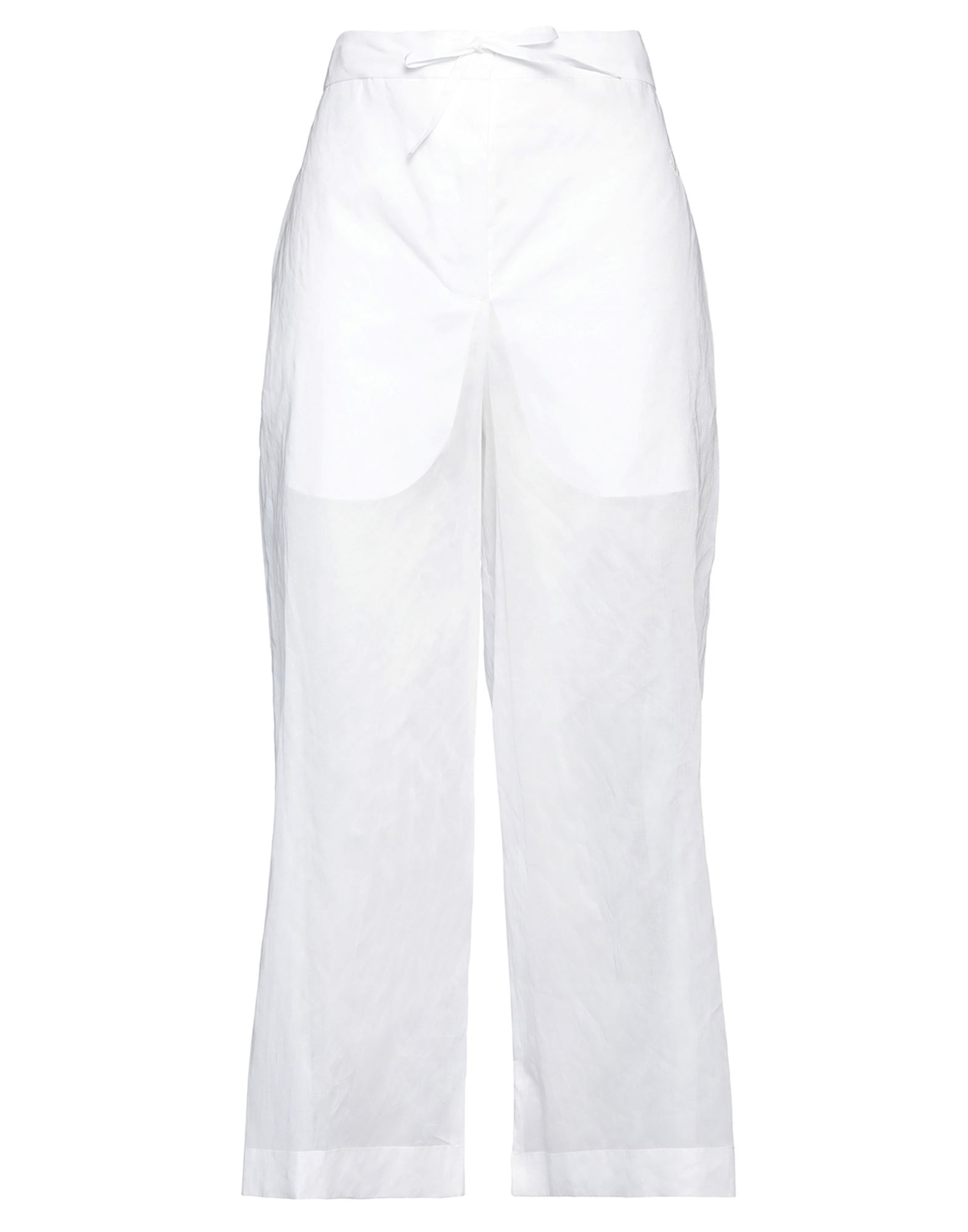 Jil Sander Woman Pants White Size 10 Cotton