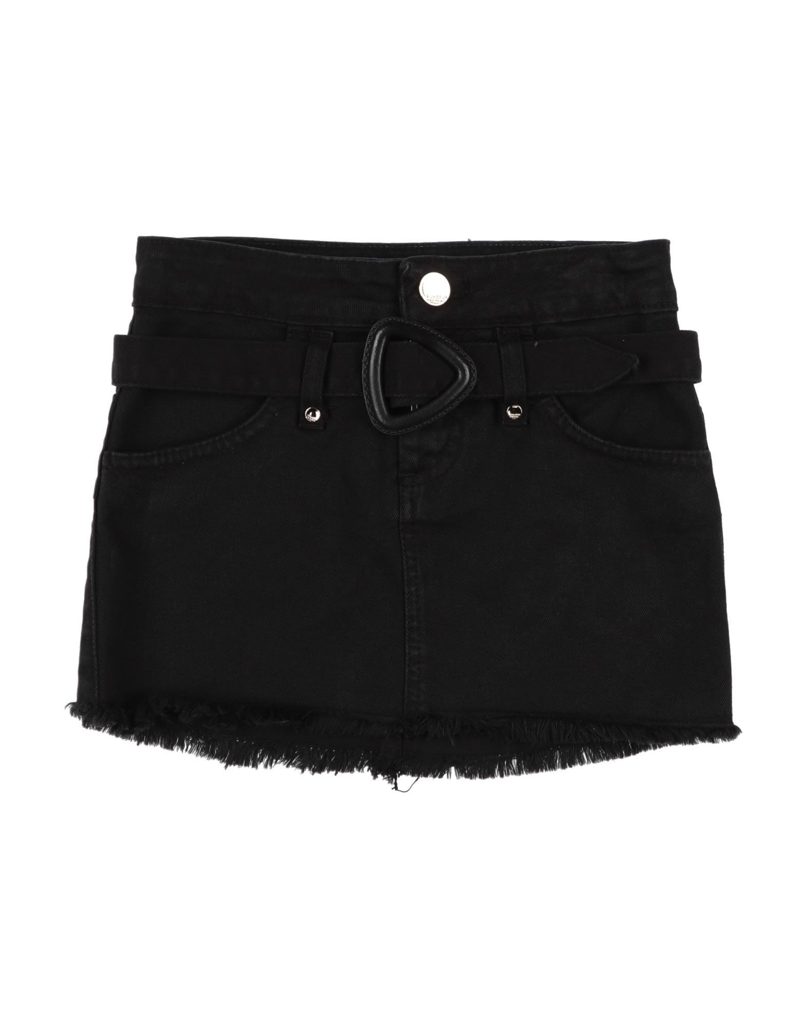 Fun & Fun Kids'  Toddler Girl Denim Skirt Black Size 7 Cotton, Elastane, Polyester
