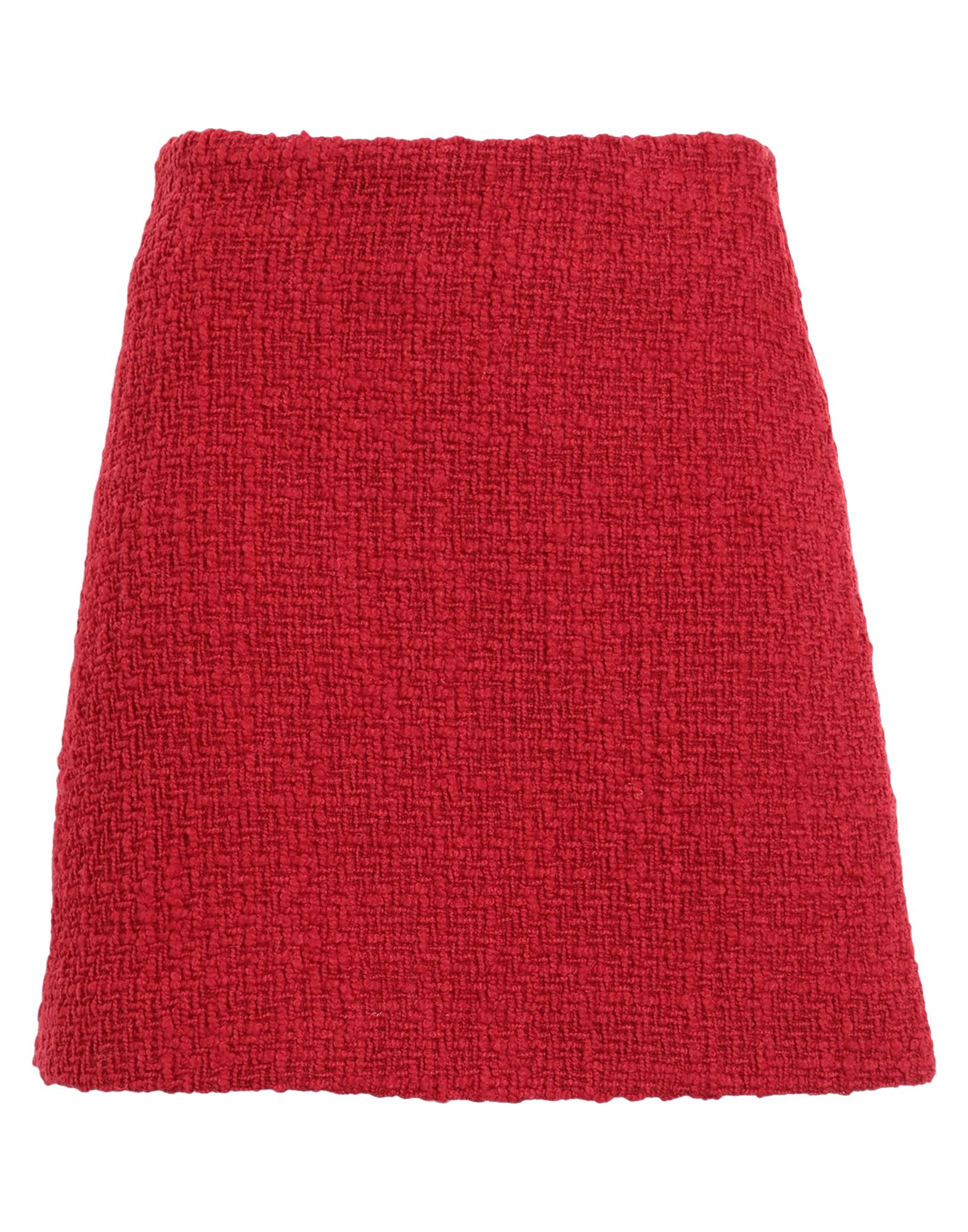 Other Stories &  Woman Mini Skirt Red Size 6 Wool, Polyamide