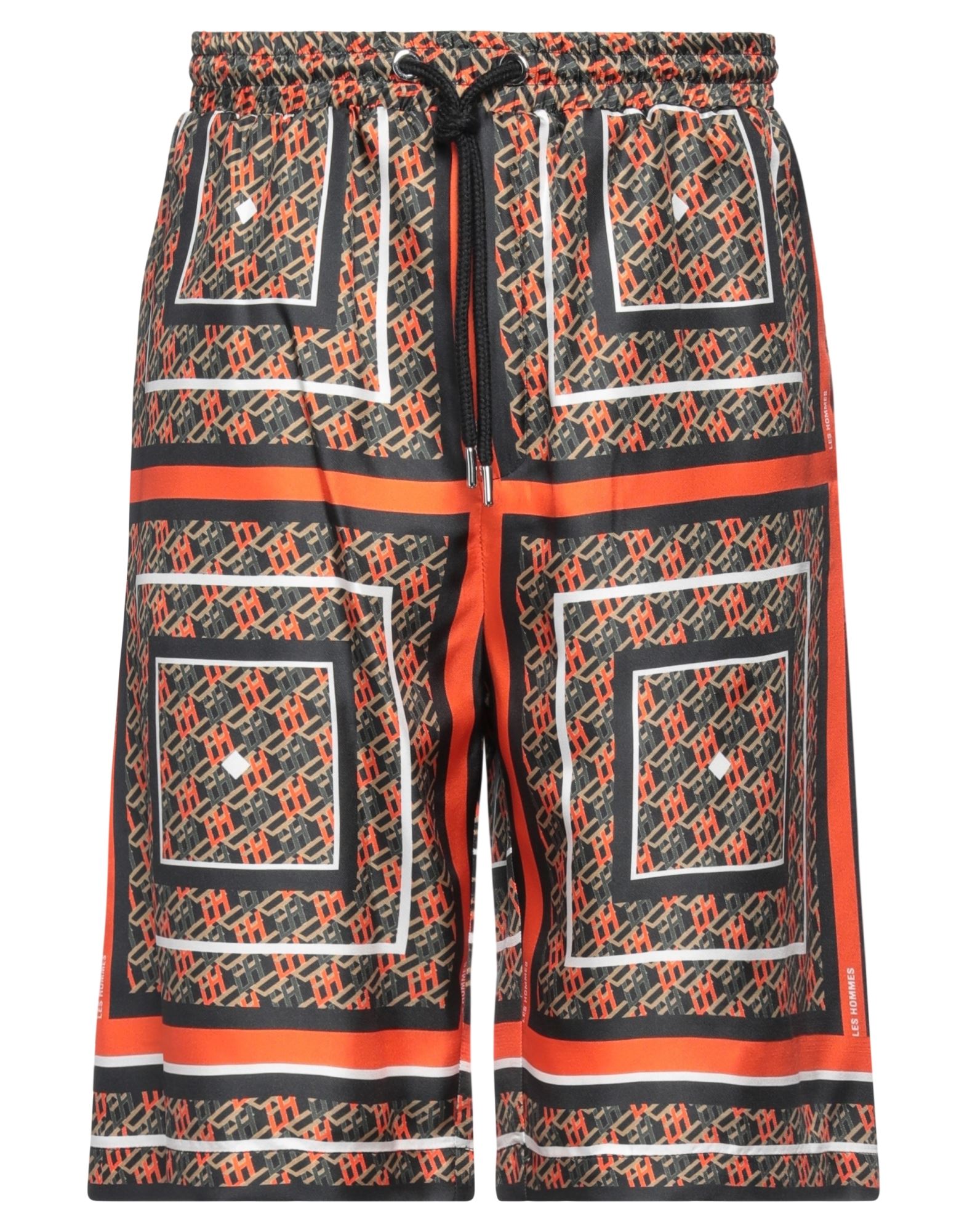 Les Hommes Man Shorts & Bermuda Shorts Orange Size 32 Silk