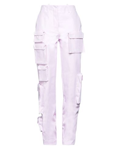 Off-white Woman Pants Lilac Size 4 Cotton, Polyamide In Purple