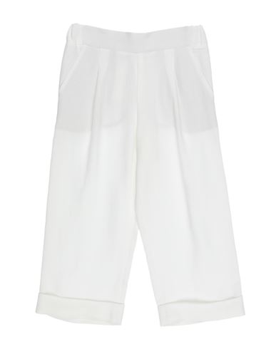 Brunello Cucinelli Babies'  Toddler Girl Pants White Size 4 Viscose, Linen