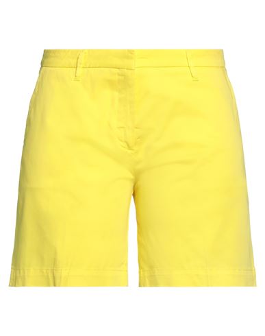 Jacob Cohёn Woman Shorts & Bermuda Shorts Yellow Size 8 Cotton, Elastane, Polyester