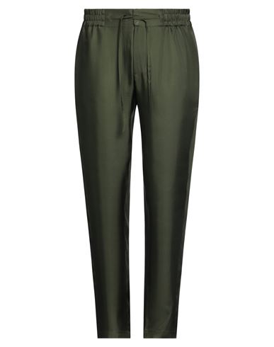 Christian Pellizzari Man Pants Military Green Size 32 Silk