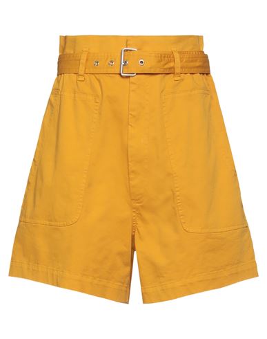 Mauro Grifoni Woman Shorts & Bermuda Shorts Ocher Size 8 Cotton, Elastane In Yellow